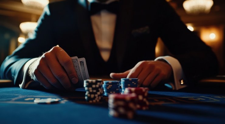 Live roulette table streamed on mobile phone with dealer and chat visible